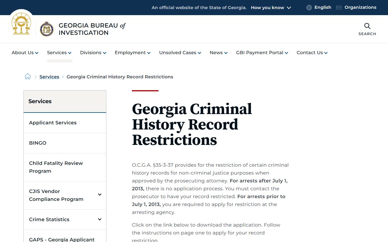 Newton County arrest records GBI record restriction page