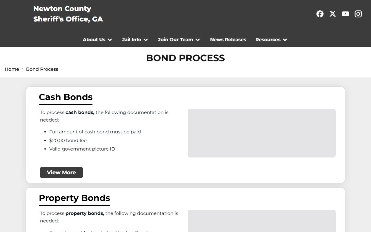 Newton County arrest records bond process