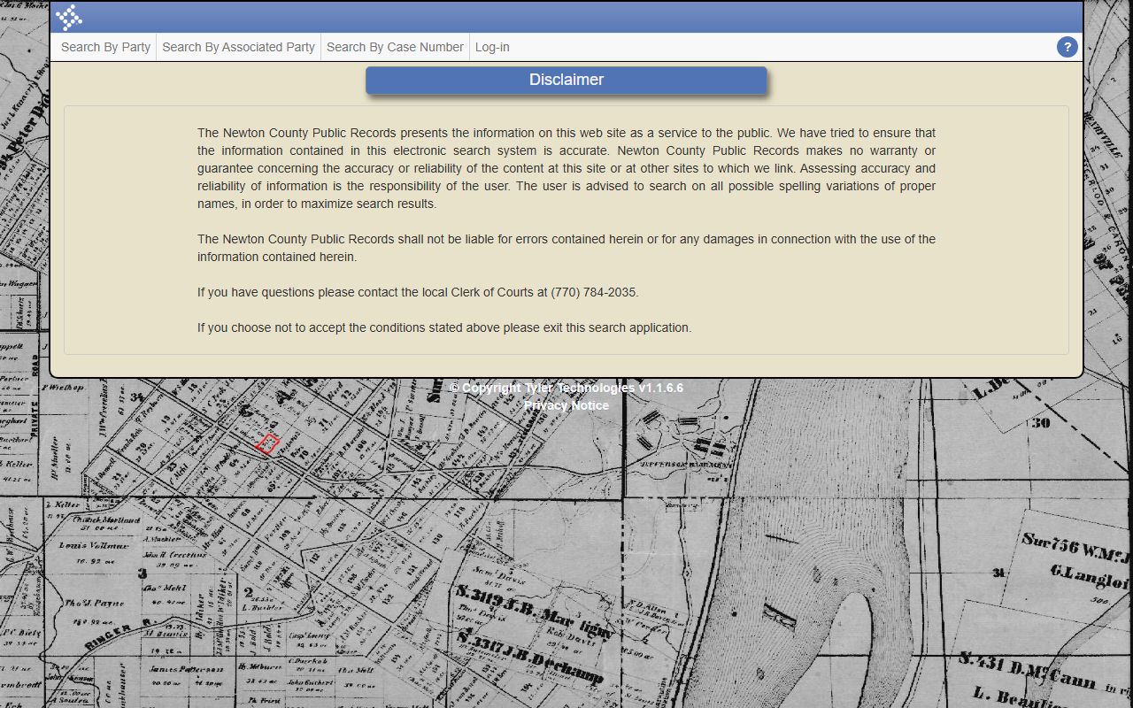 Newton County court records CMWebSearch public portal