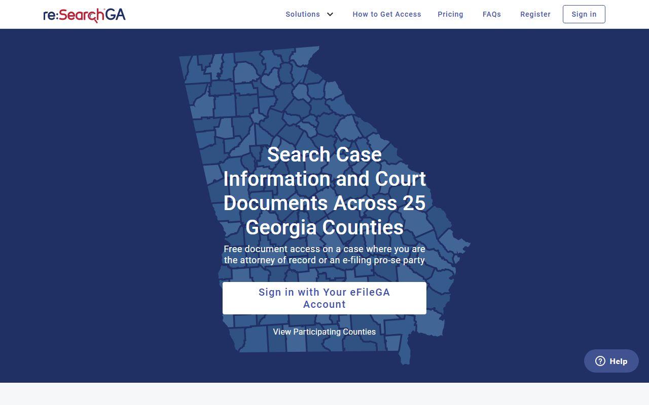 Newton County court records statewide reSearchGA portal