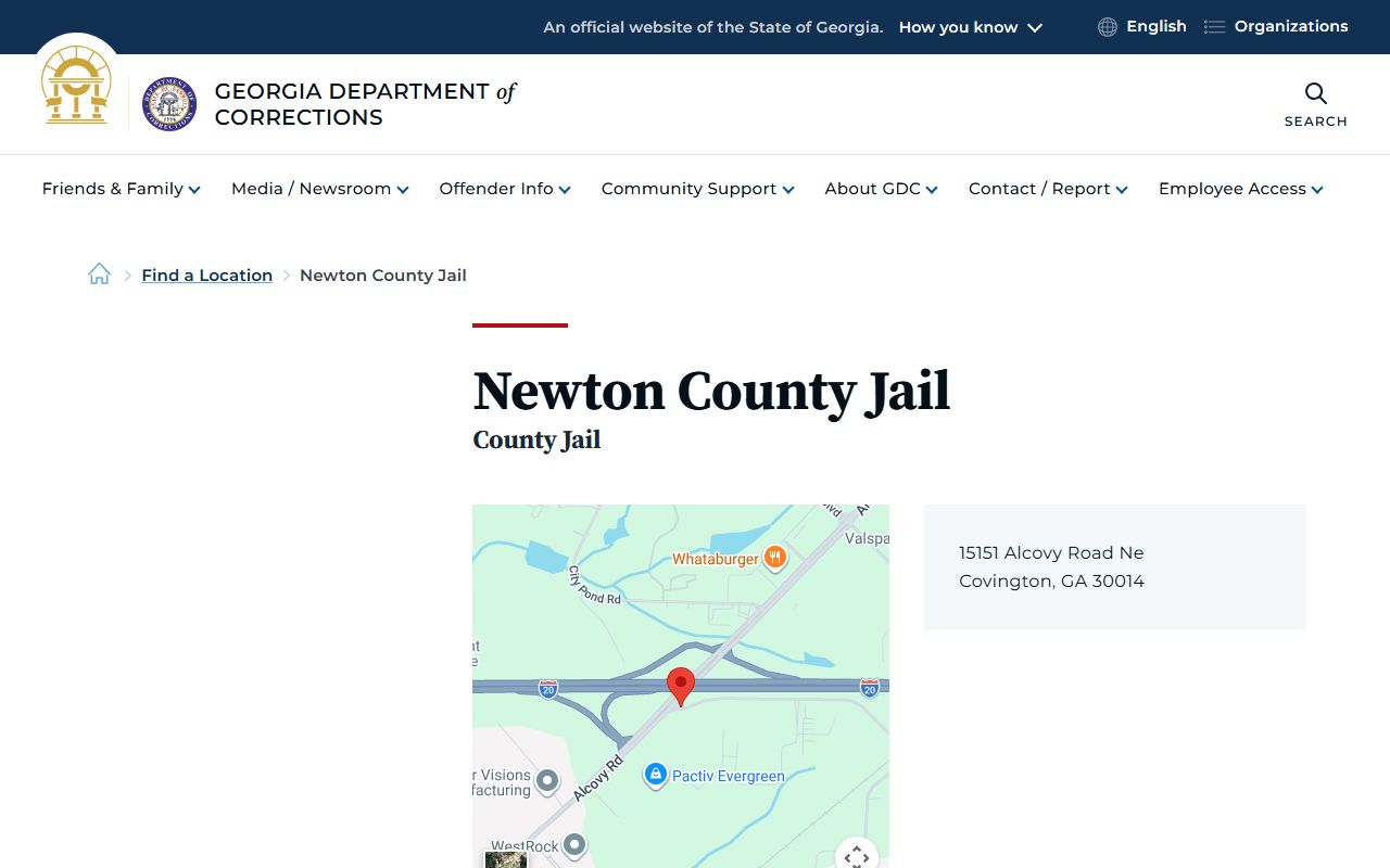 Newton County inmate records GDC jail listing
